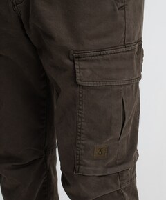 Tristan Slim Sateen Cargo heren broek bruin