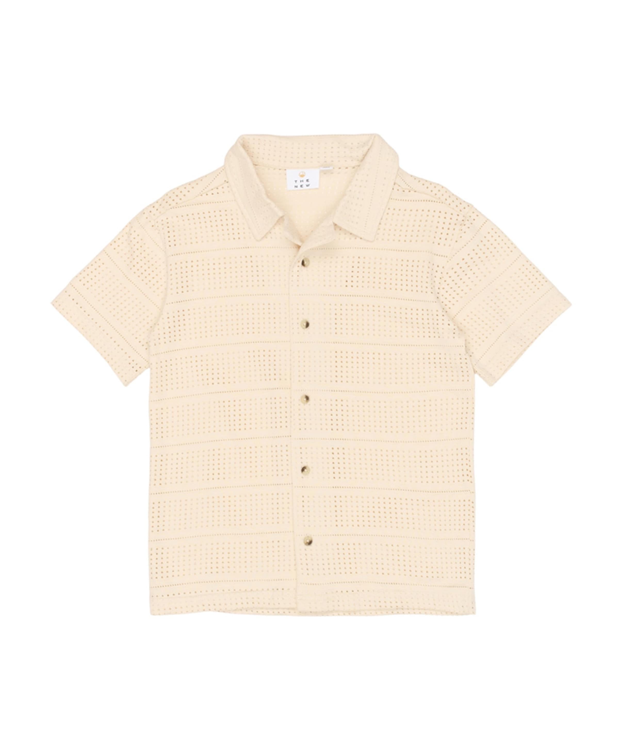 Jongens overhemd korte mouw ecru