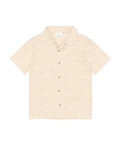 Jongens overhemd korte mouw ecru