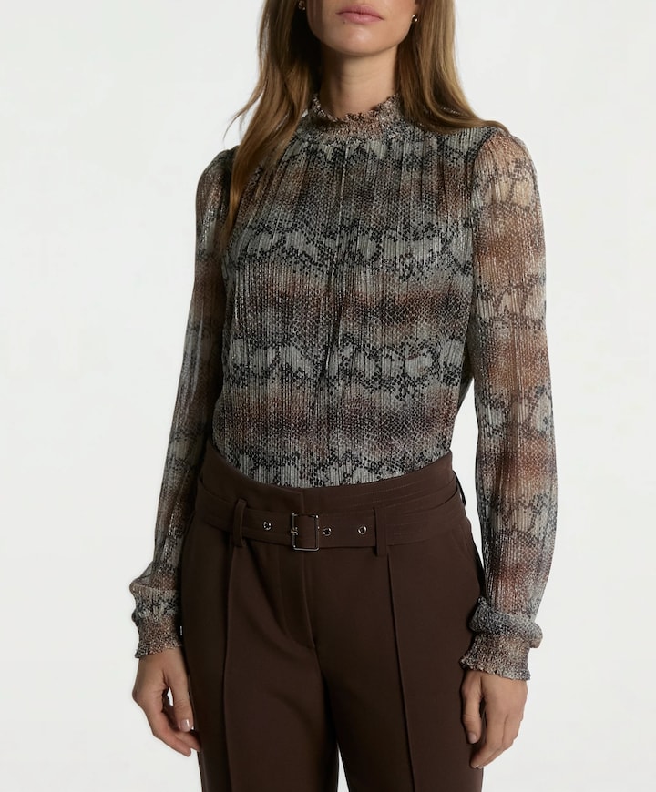 Dames blouse bruin