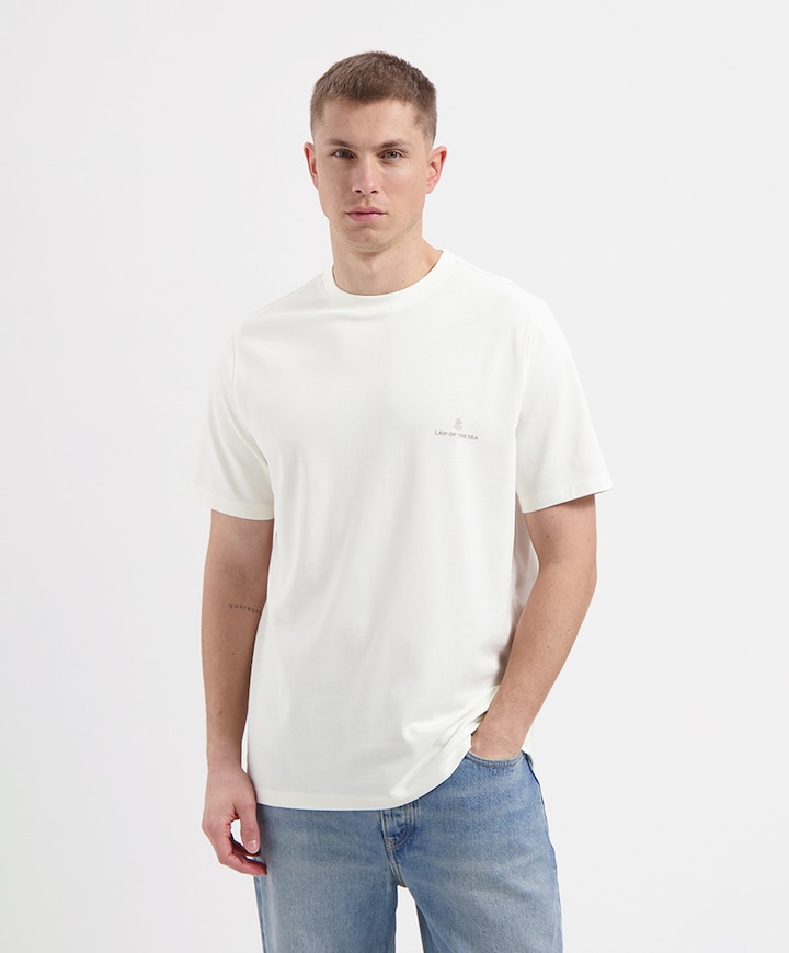 Heren T-shirt ecru