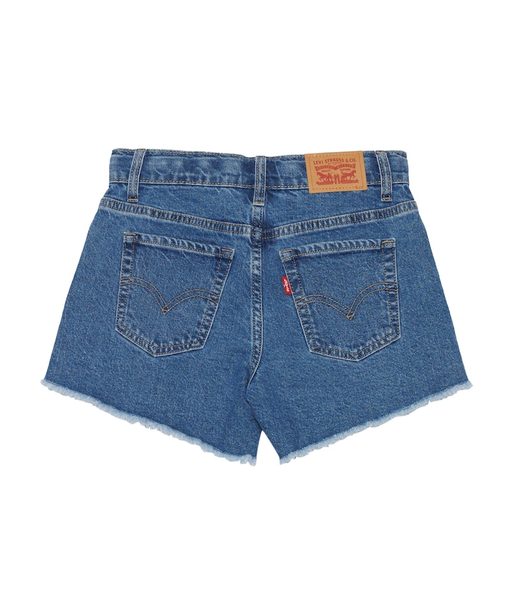 A line short meisjes korte broek blauw