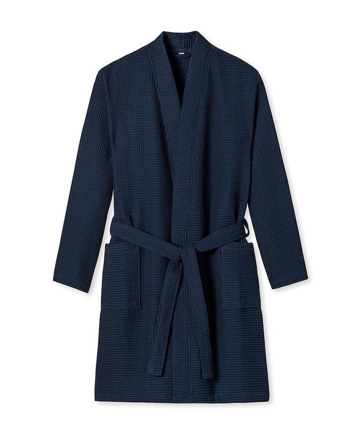 Heren ochtendjas blauw