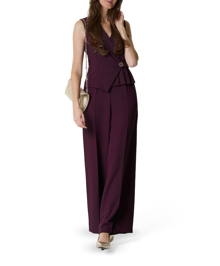 dames jumpsuit bordeaux