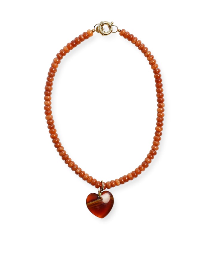 Dames ketting beige