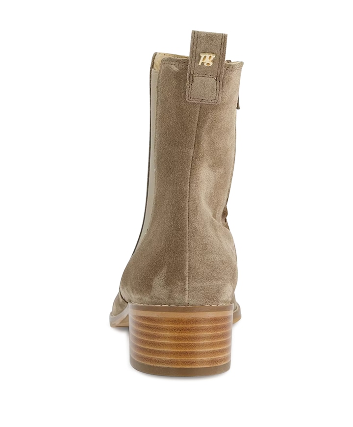 dames enkellaarzen beige