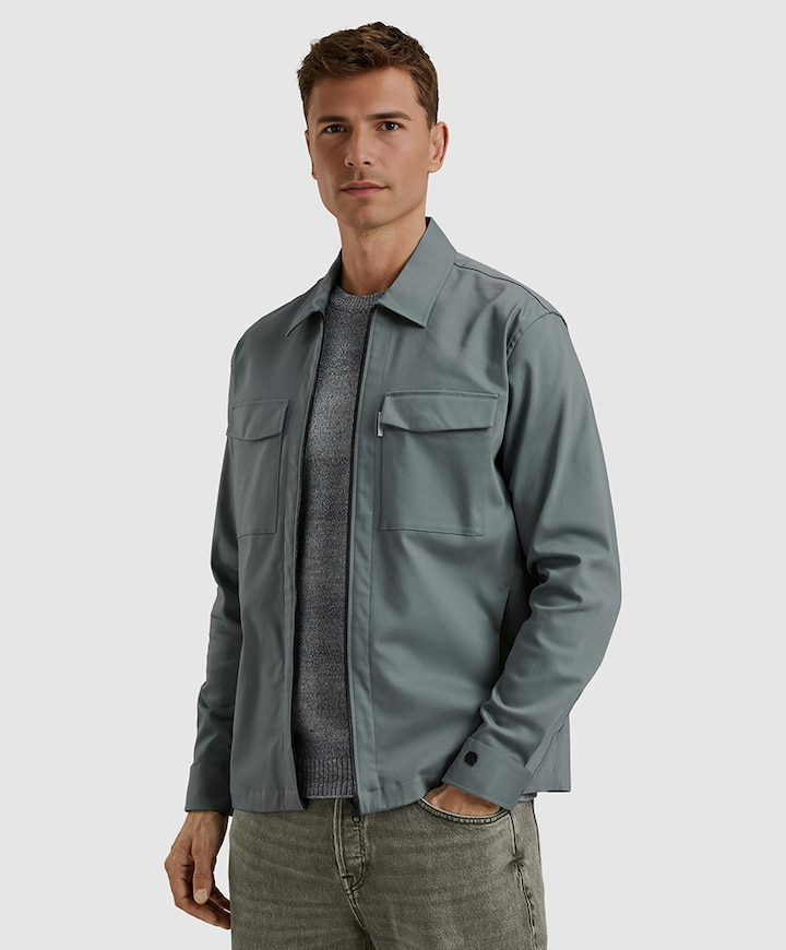 Heren overshirt blauw