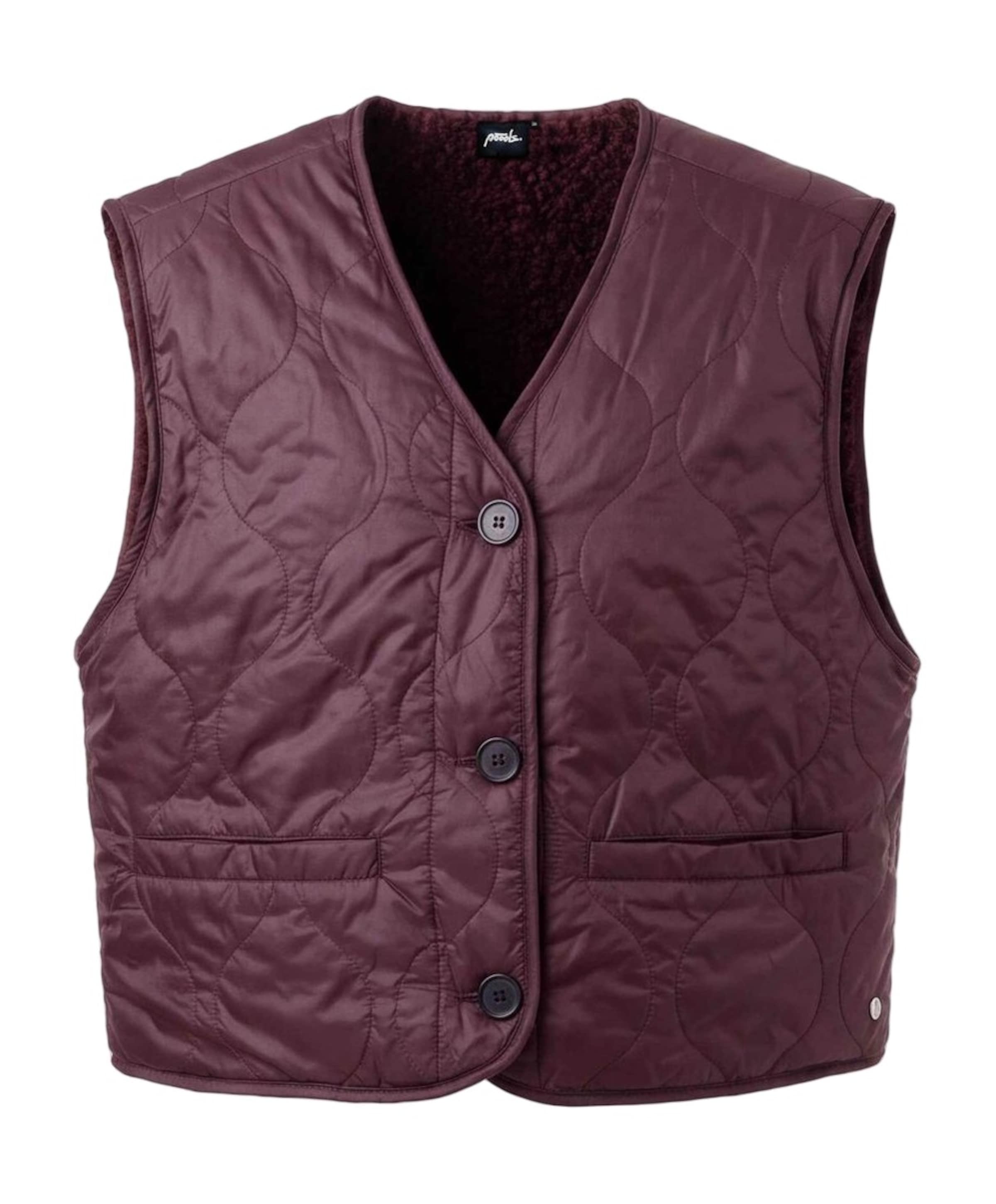 Dames gilet reversible bordeaux
