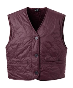 Dames gilet reversible bordeaux