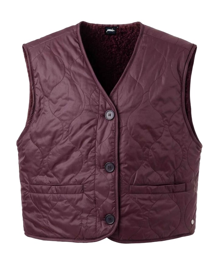 Dames gilet reversible bordeaux