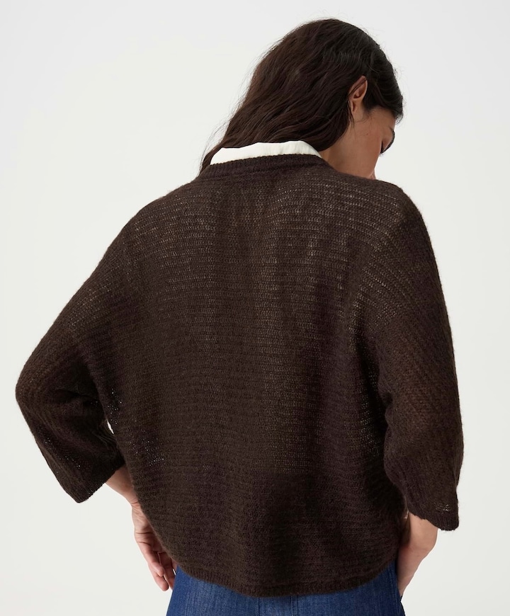Dames vest bruin