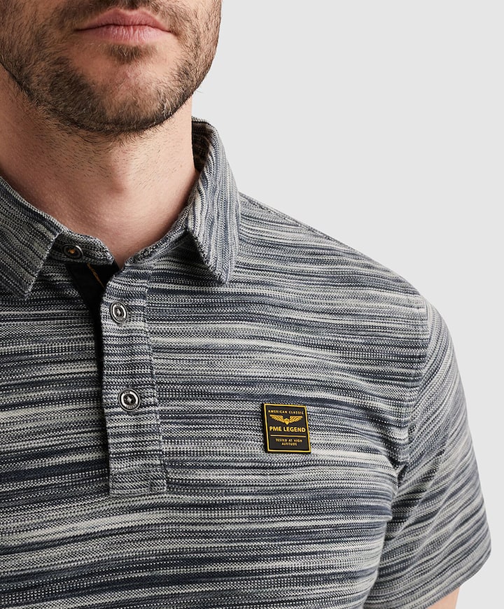 Heren polo blauw