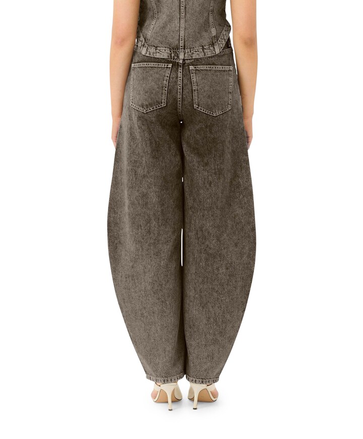 GZjosie HW barrel jeans grijs