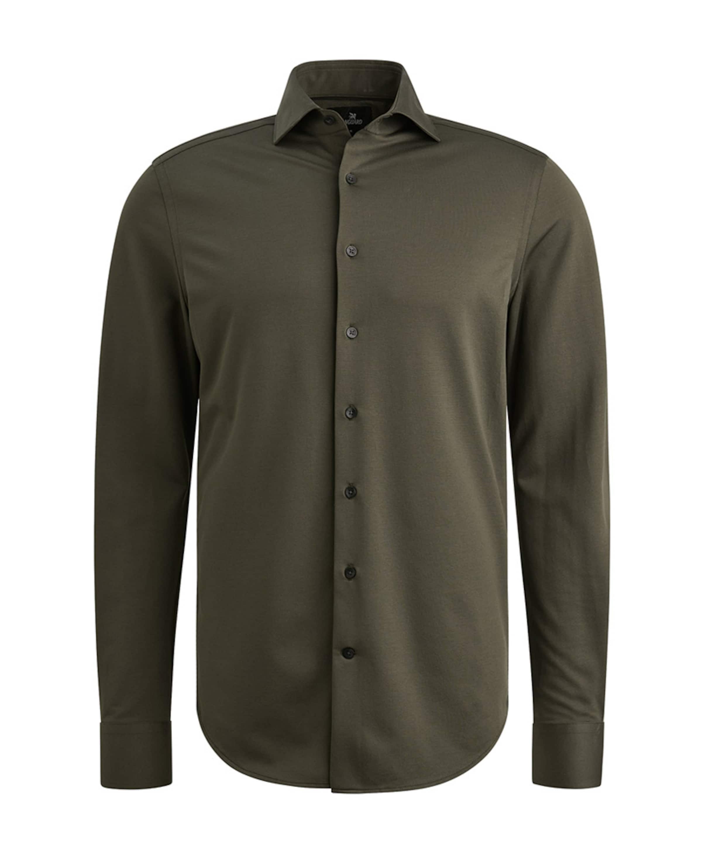 Heren overhemd lange mouw groen