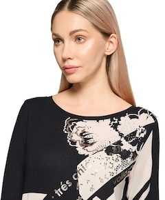 Dames longsleeve zwart