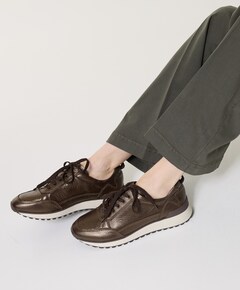 Lace-up dames sneakers bruin