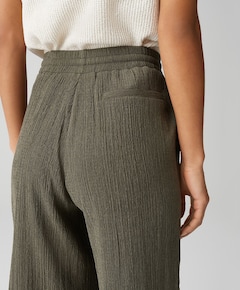 Mileni crinkle dames broek groen