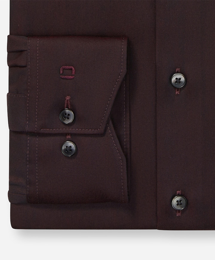 Overhemd lange mouw bordeaux