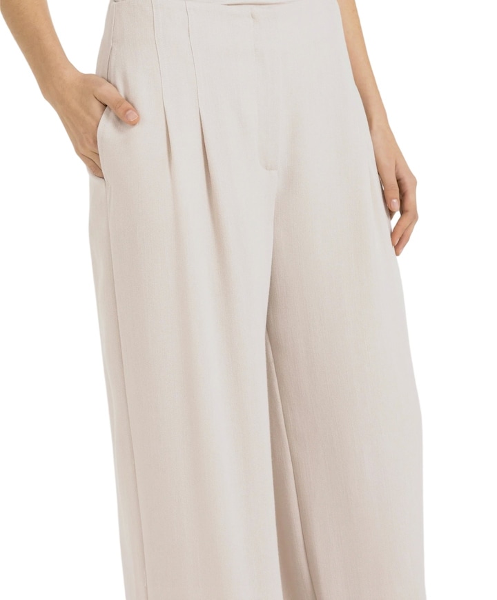 Franjedetails dames broek ecru