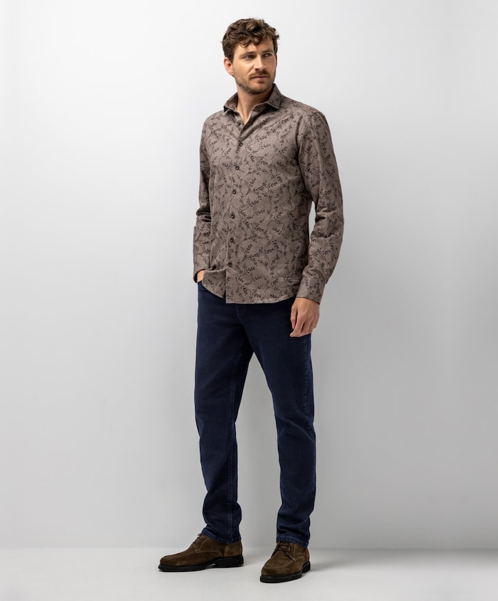 Heren overshirt bruin