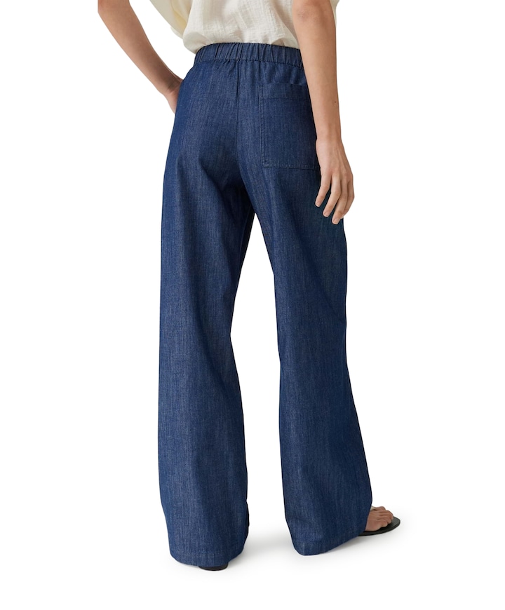 Melane line dames broek blauw