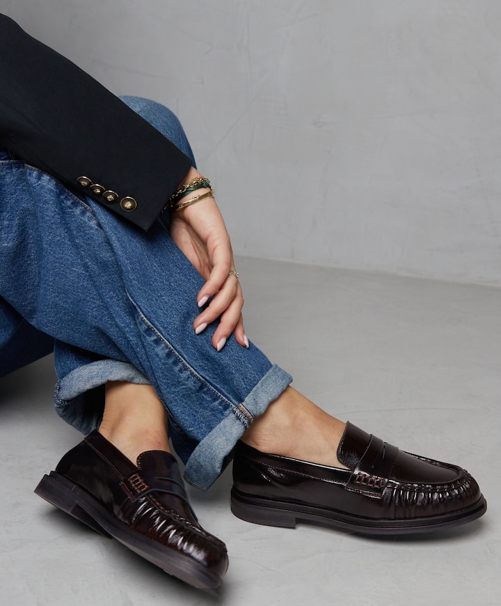 Fae Sarah dames loafers bruin
