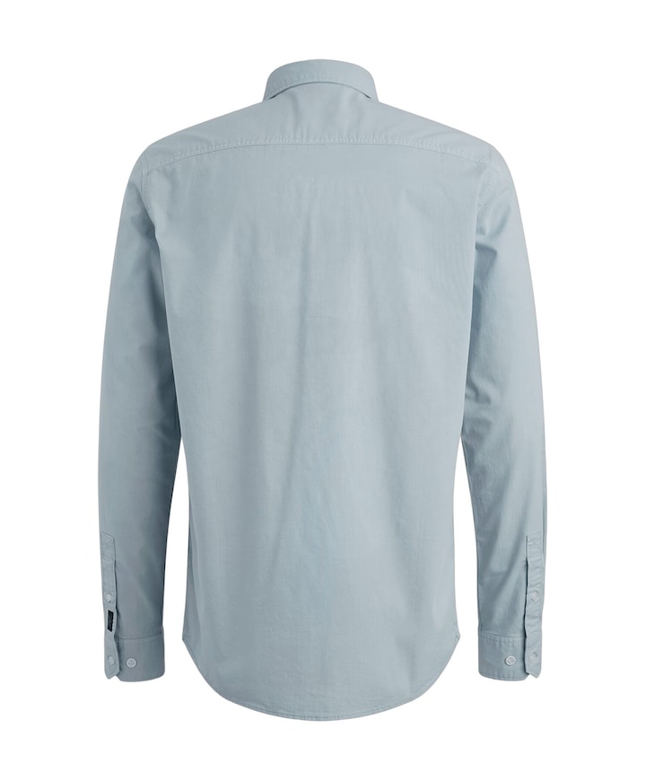 Heren overhemd lange mouw blauw