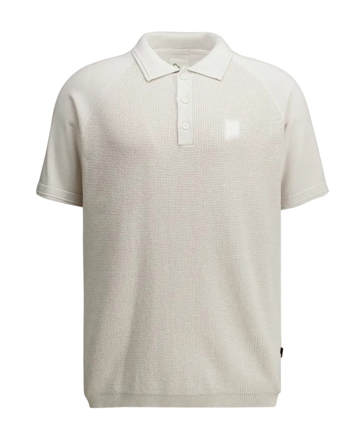 Heren polo ecru