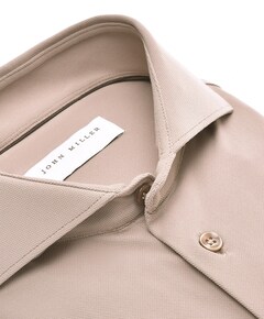 Heren overhemd extra lange mouw bruin