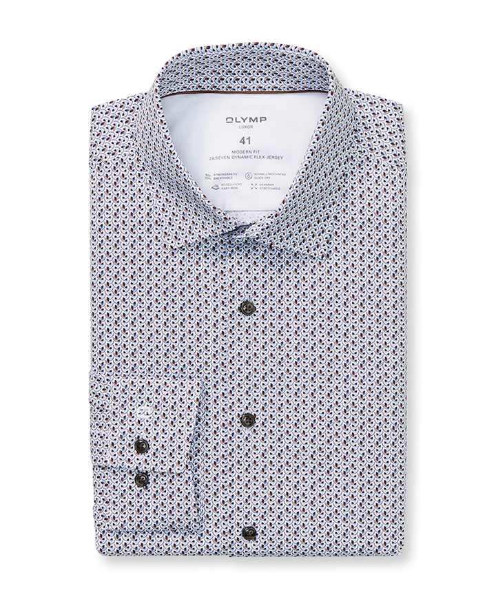 Overhemd lange mouw blauw