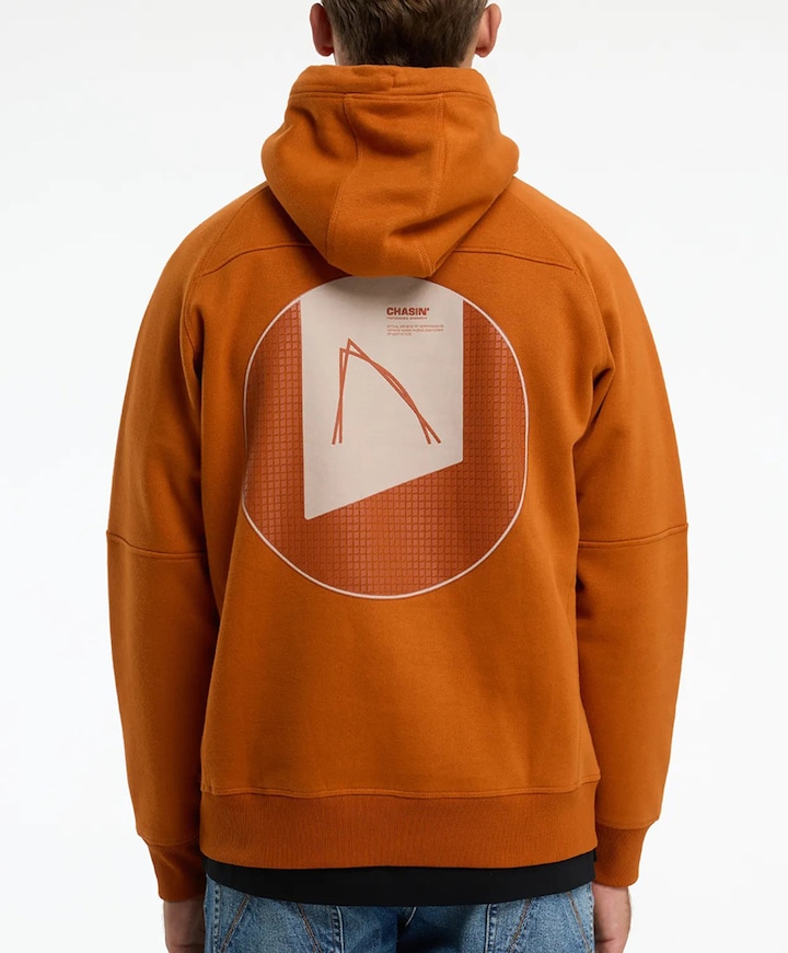 Heren hoodie oranje