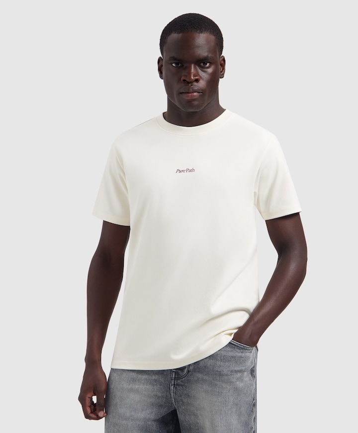 Heren T-shirt ecru