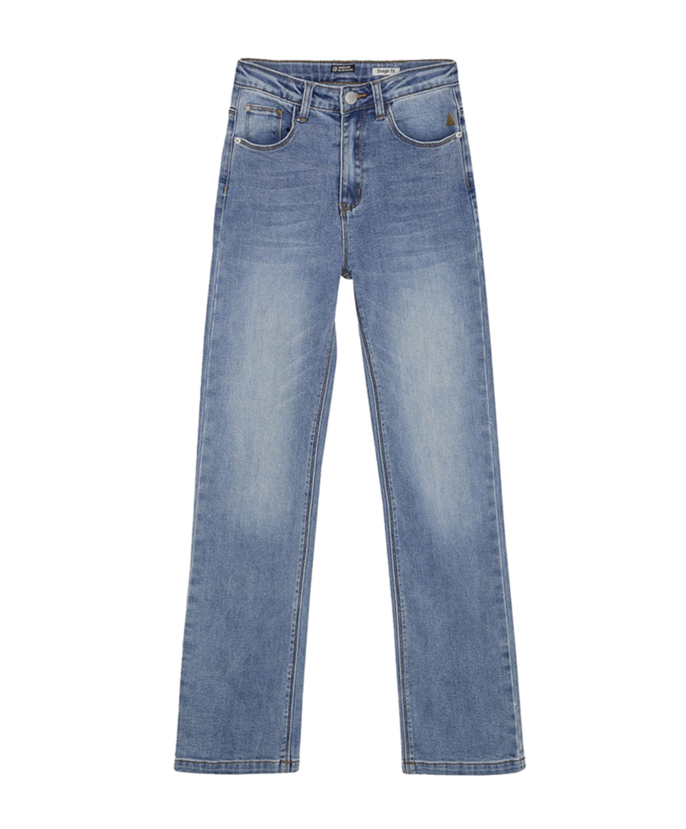 Wide Straight Fit meisjes jeans blauw