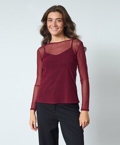 Dames top bordeaux