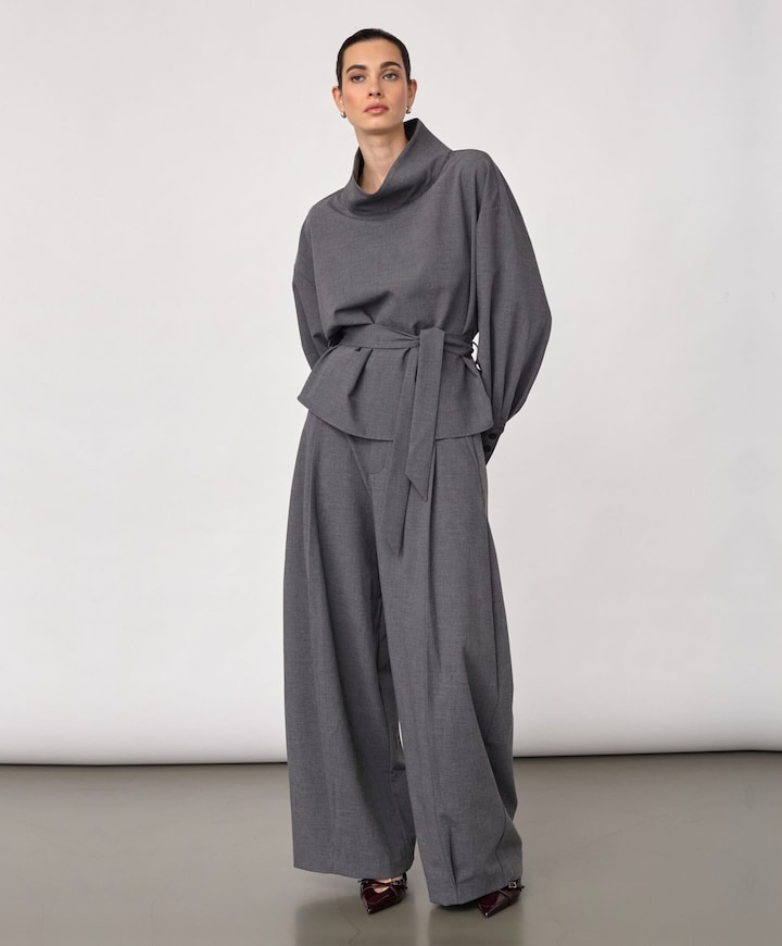 Dames blouse grijs