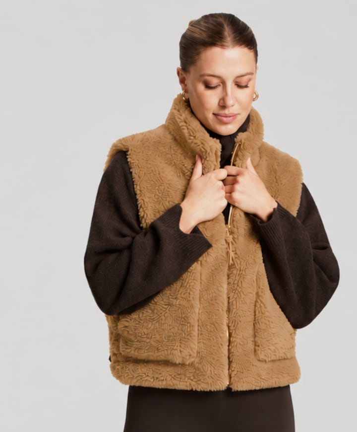 Dames bodywarmer beige