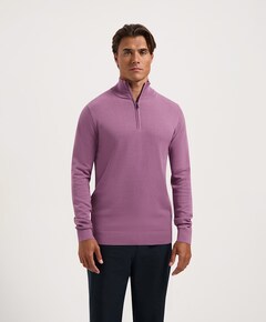 Heren trui met rits paars