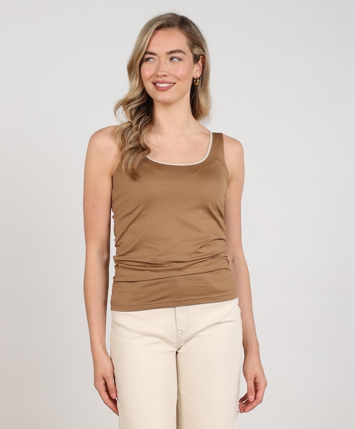 Dames top beige