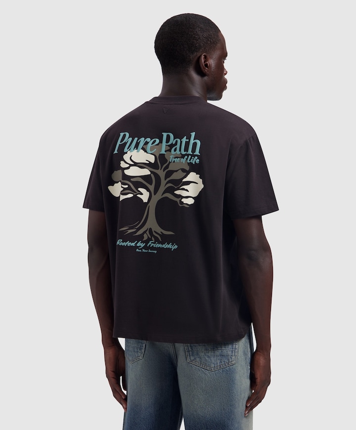 Heren T-shirt bruin
