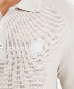 Heren polo ecru