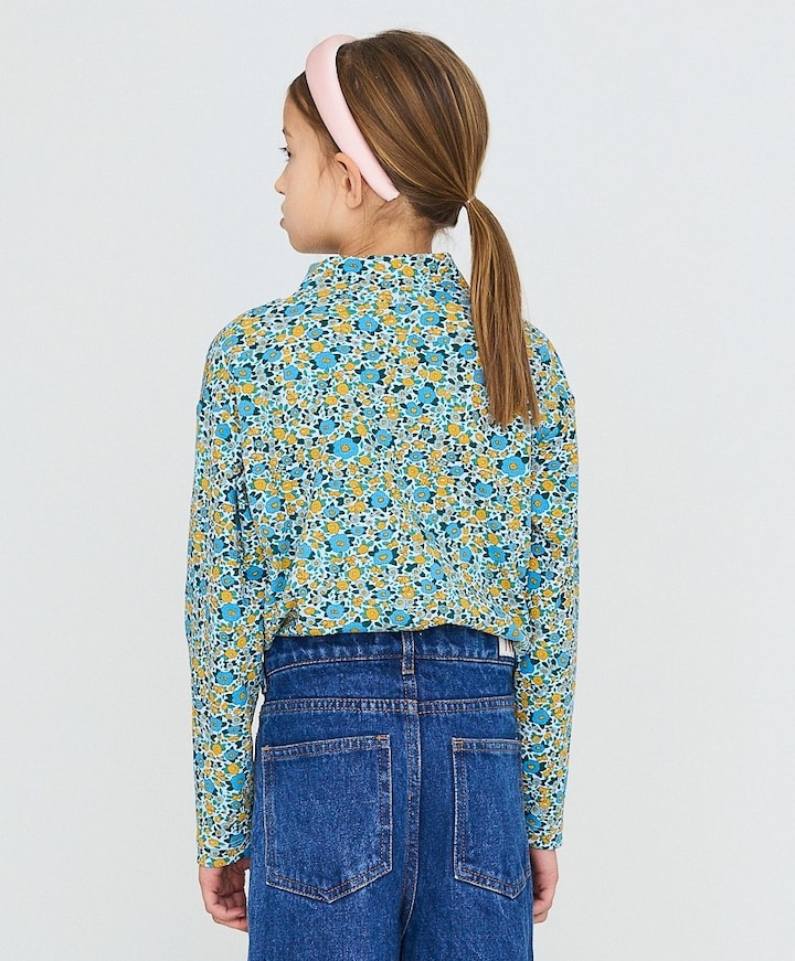 Meisjes longsleeve blauw