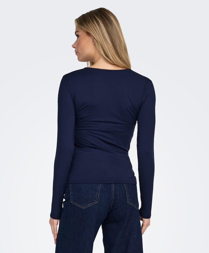 Dames longsleeve blauw