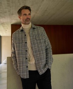 Heren overshirt blauw