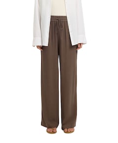 SLFVIVA-GULIA MW LONG LINEN PANT NO dames broek bruin