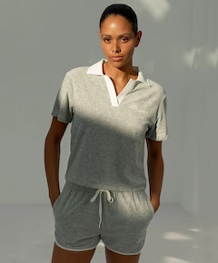 Teddy dames short grijs