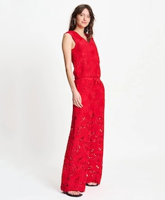 Lace Bloom dames broek rood