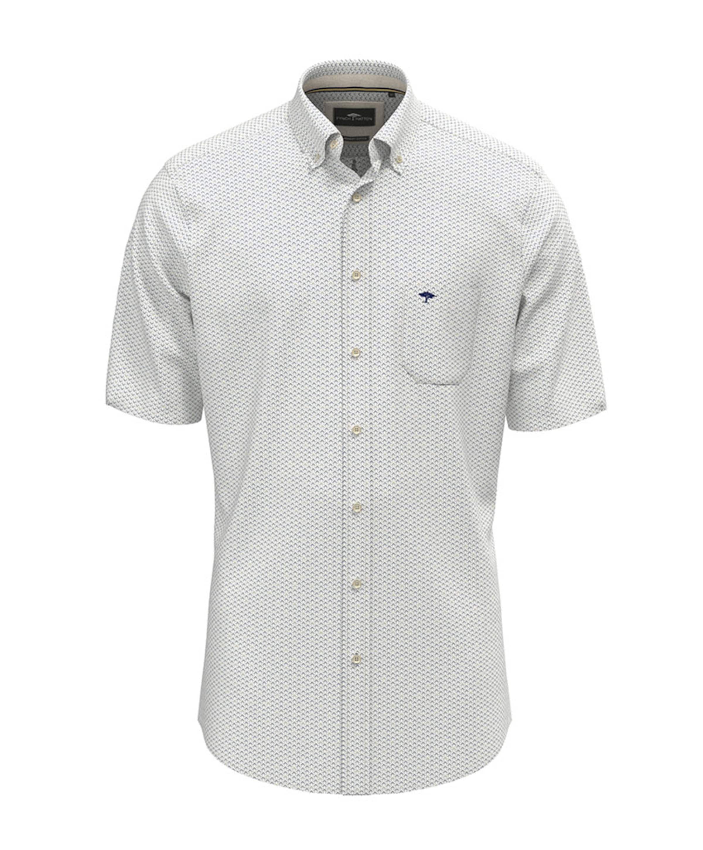 Heren overhemd korte mouw blauw