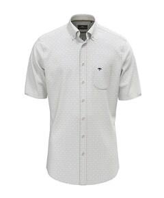 Heren overhemd korte mouw blauw