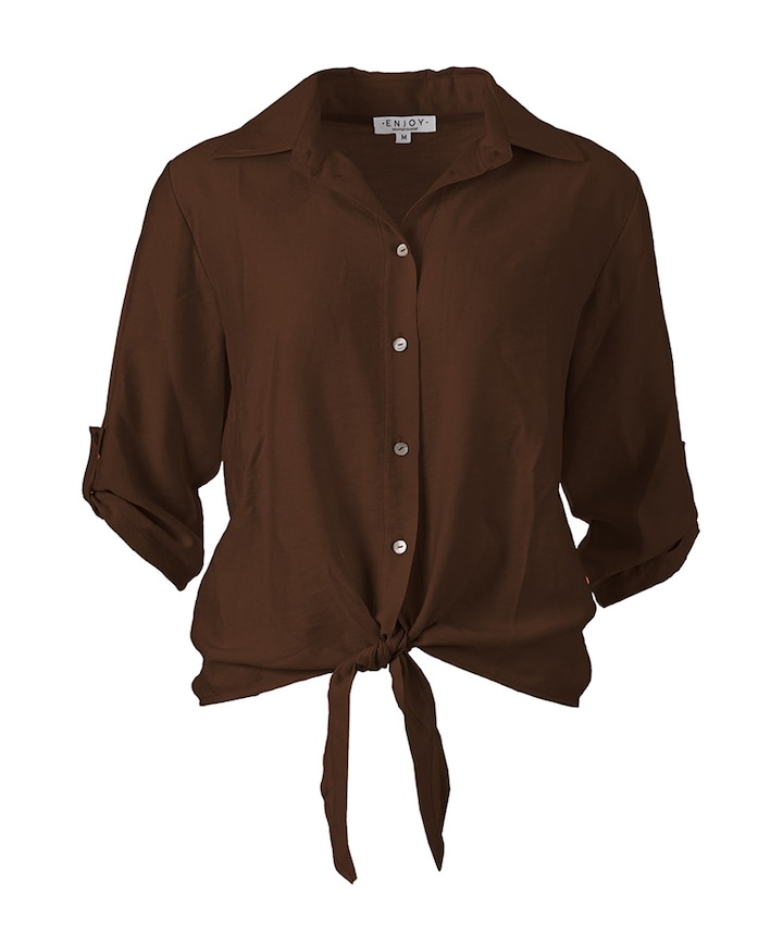 Dames blouse bruin