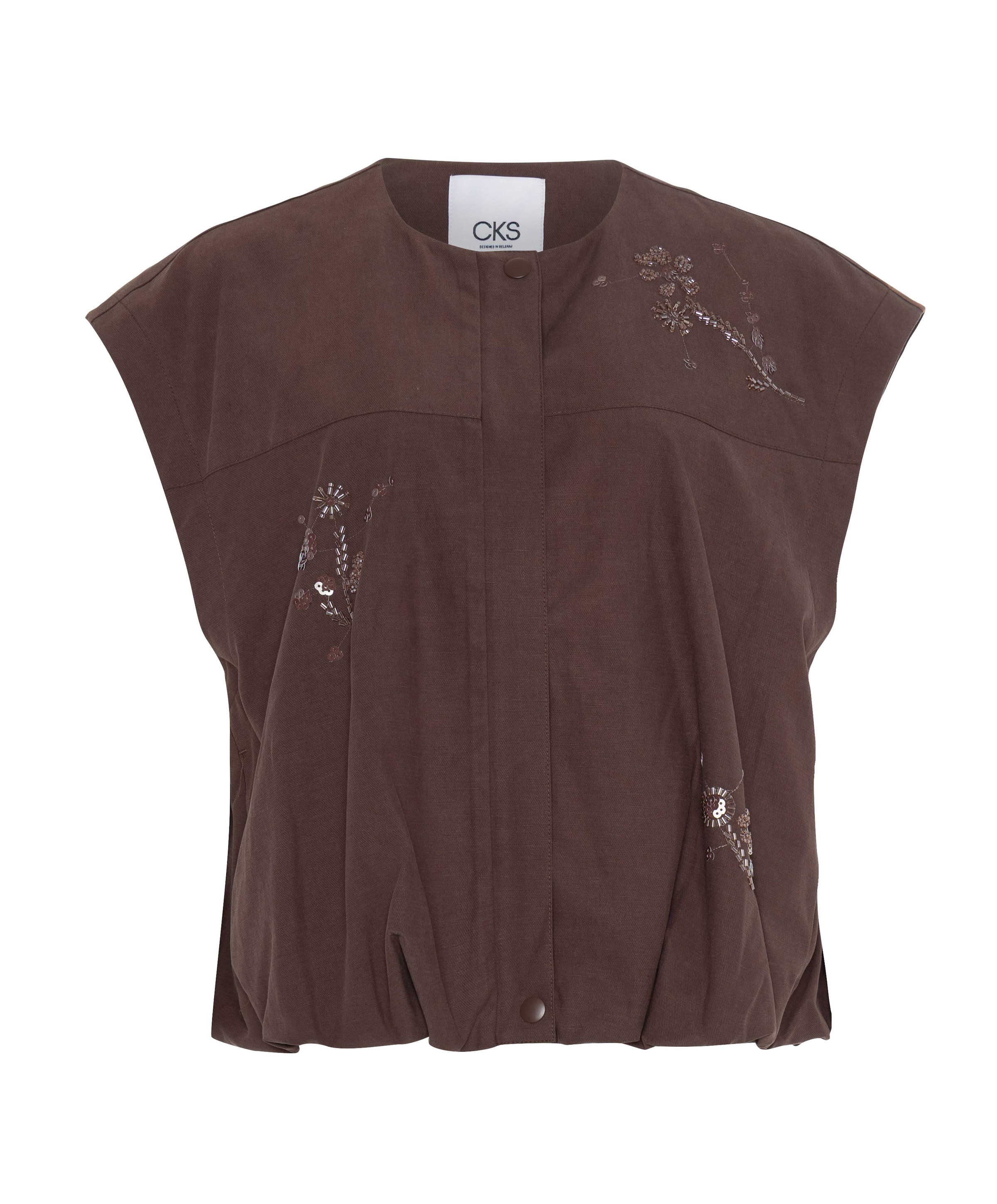 Dames gilet bruin